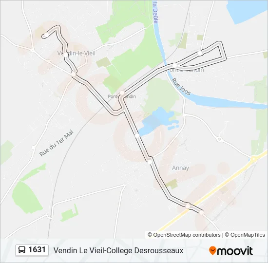 1631 Bus Line Map