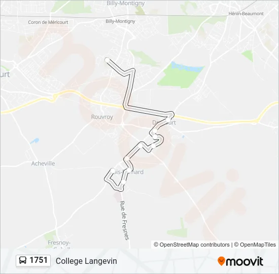 1751 Bus Line Map