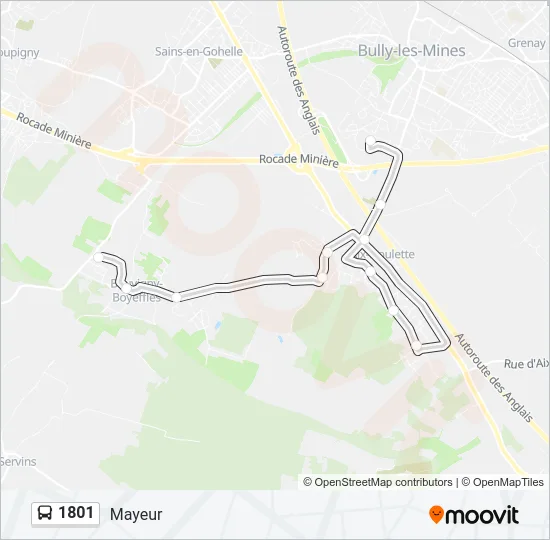 1801 Bus Line Map