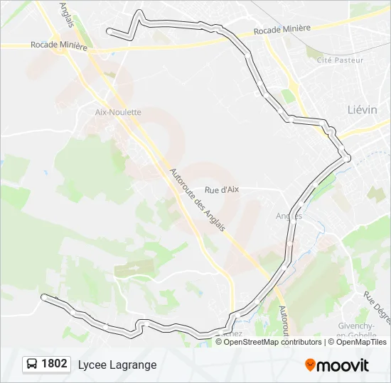 1802 Bus Line Map