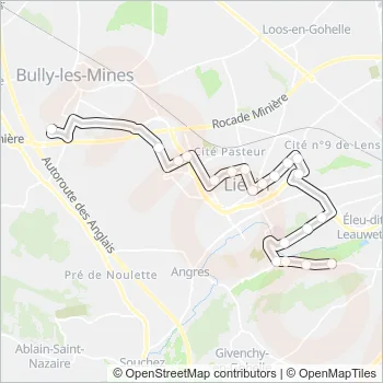 1803 Bus Line Map