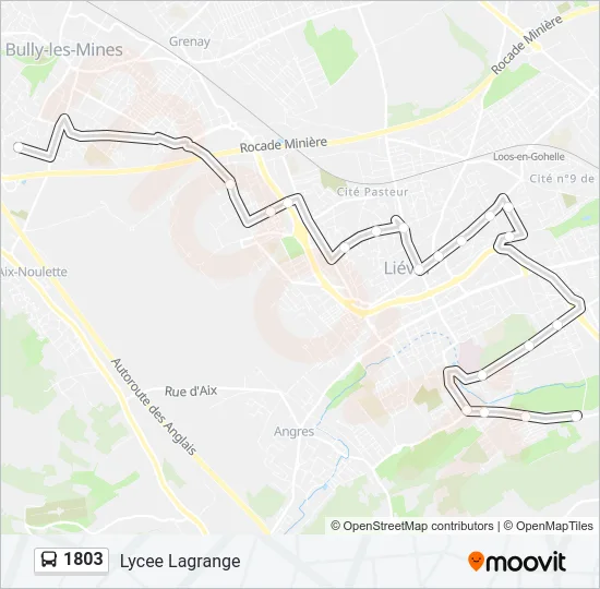 1803 Bus Line Map