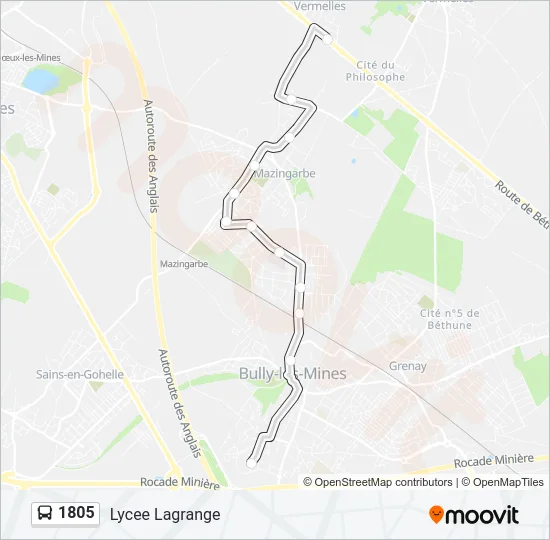 1805 Bus Line Map