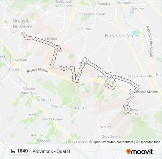 1840 Bus Line Map