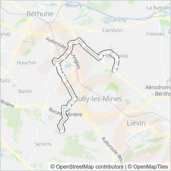 1841 Bus Line Map
