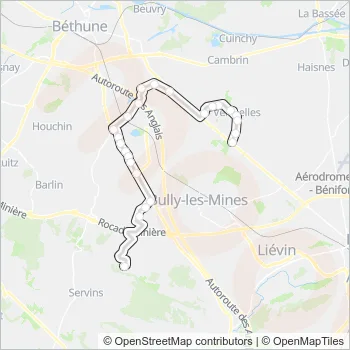 1841 Bus Line Map