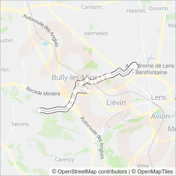 1843 Bus Line Map