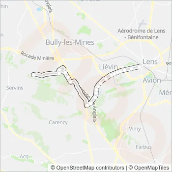 1844 Bus Line Map