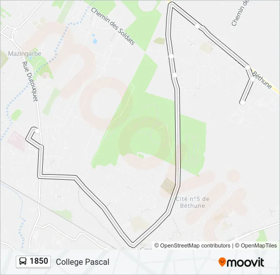 1850 Bus Line Map