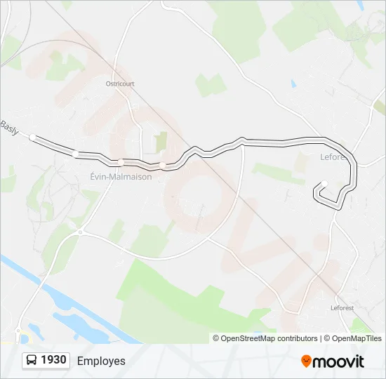 1930 Bus Line Map
