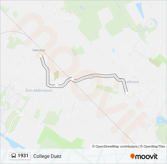 1931 Bus Line Map
