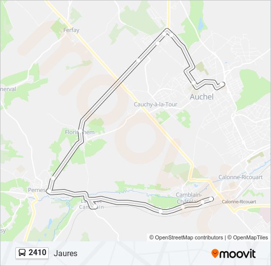 Plan de la ligne 2410 de bus