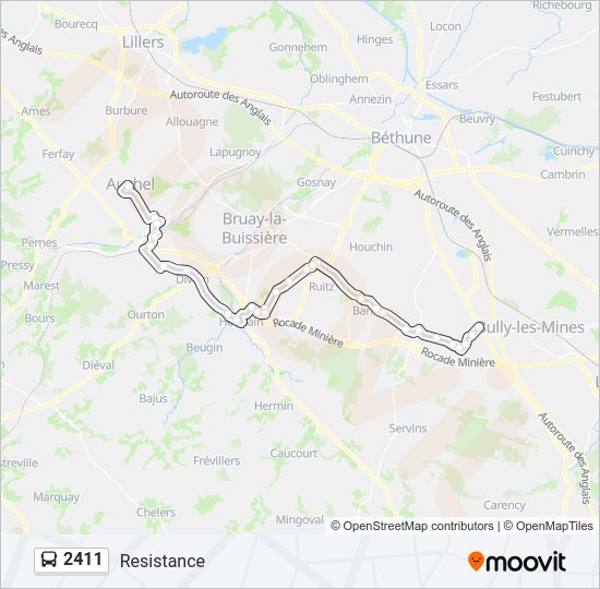 2411 Bus Line Map
