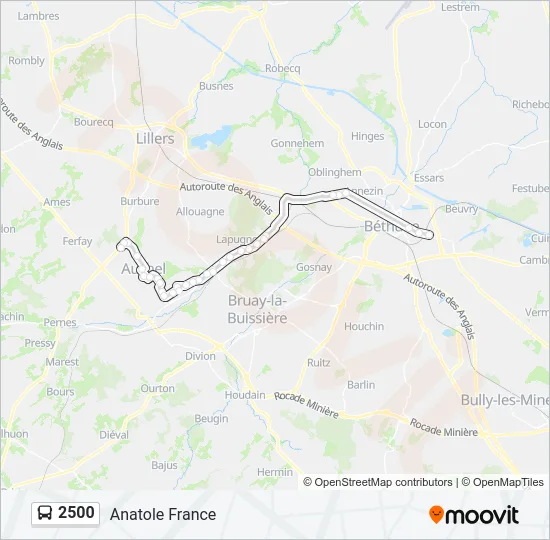 2500 Bus Line Map