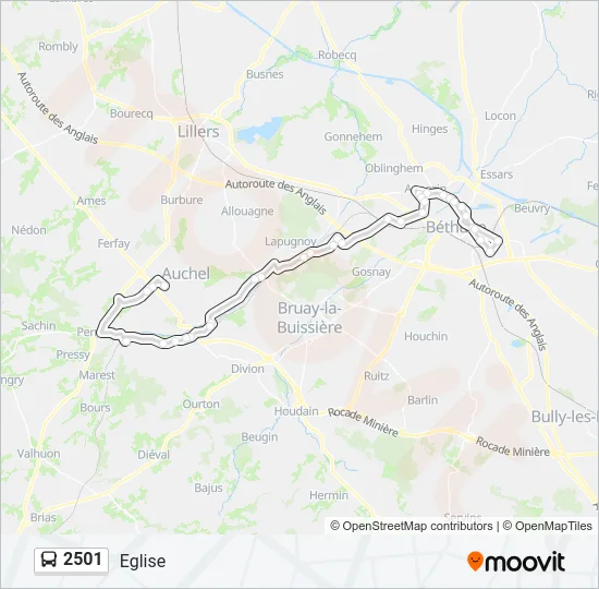 2501 Bus Line Map