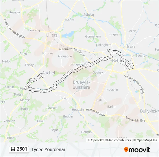 2501 Bus Line Map