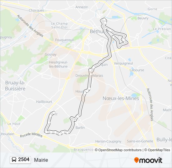 2504 bus Line Map