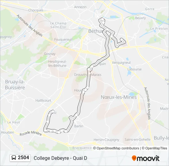 2504 Bus Line Map