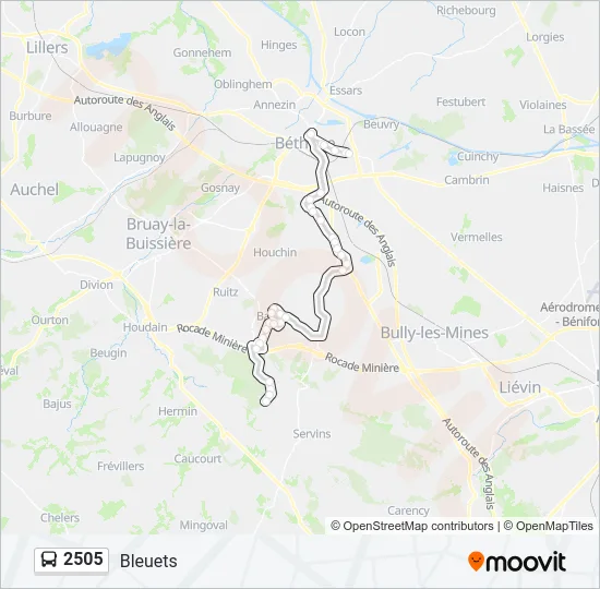 2505 Bus Line Map