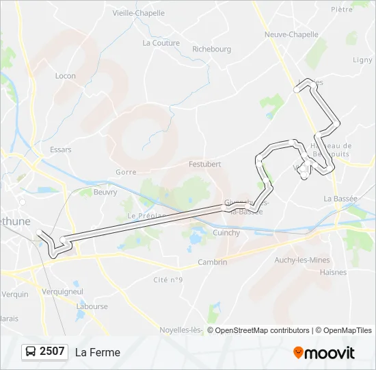 2507 Bus Line Map