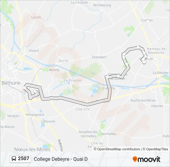 2507 Bus Line Map