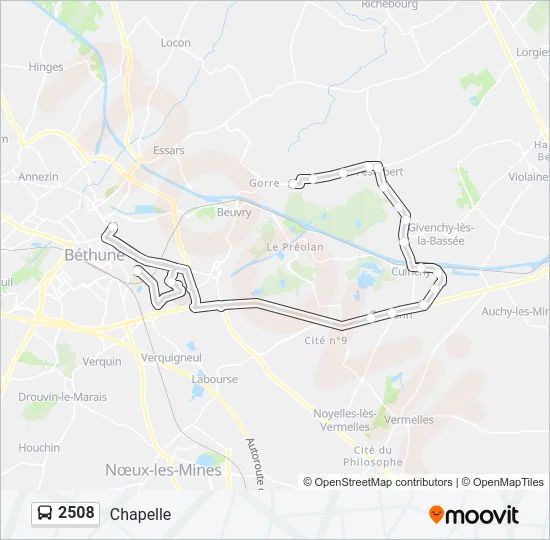 2508 Bus Line Map