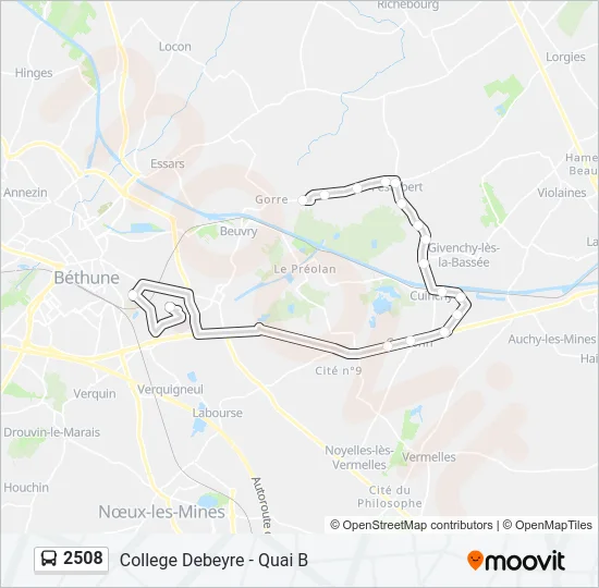 2508 Bus Line Map