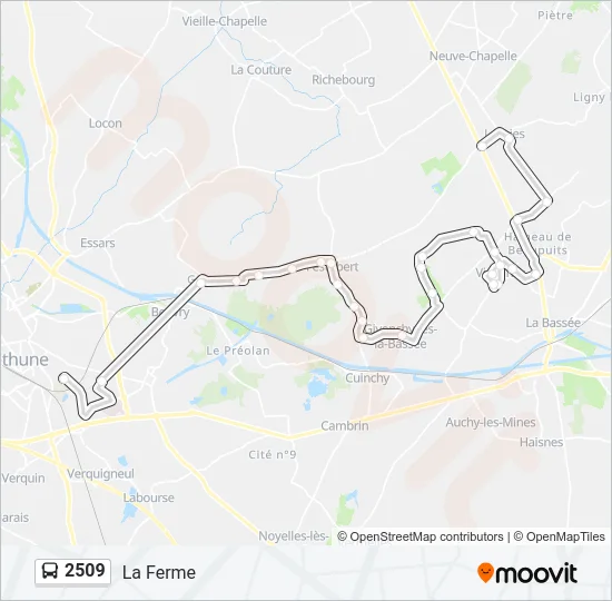 2509 Bus Line Map