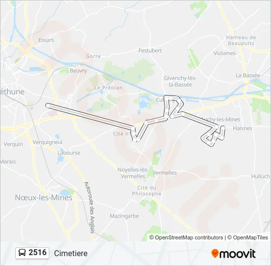 2516 Bus Line Map