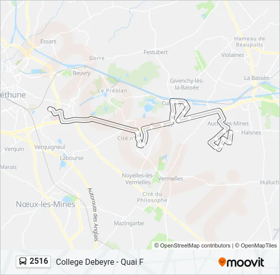 2516 Bus Line Map