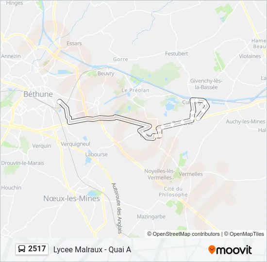 2517 Bus Line Map
