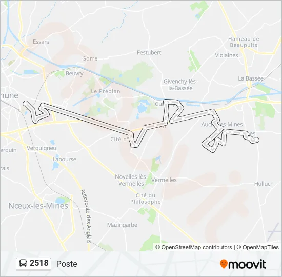 2518 Bus Line Map