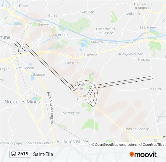 2519 Bus Line Map
