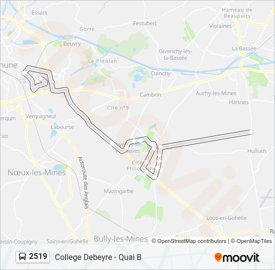 2519 Bus Line Map