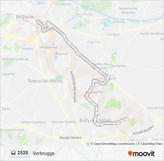 2520 Bus Line Map