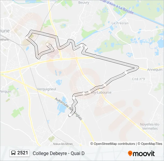 2521 Bus Line Map