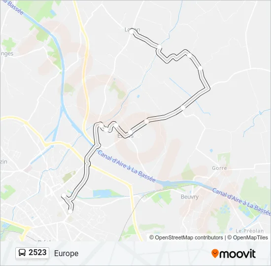 2523 Bus Line Map