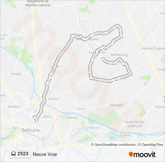 2523 Bus Line Map