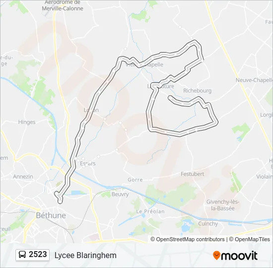2523 Bus Line Map
