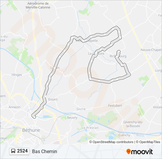 Mapa de 2524 de autobús