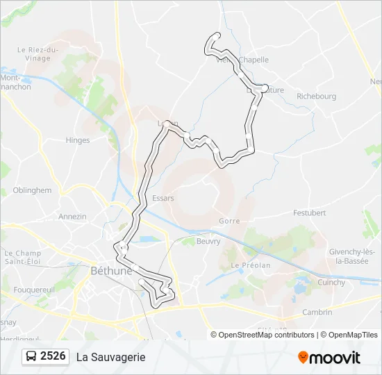 2526 Bus Line Map