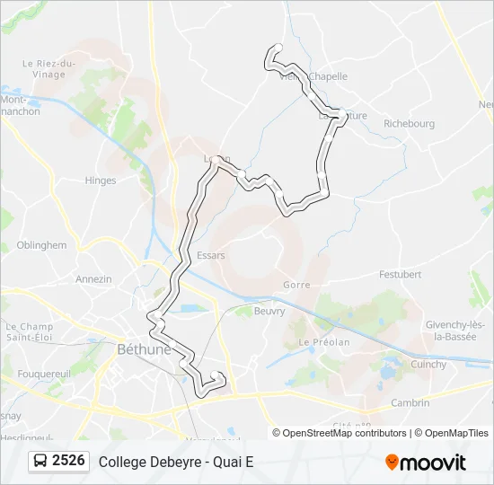 2526 Bus Line Map
