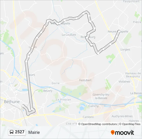 2527 Bus Line Map