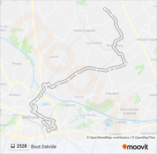 2528 bus Line Map