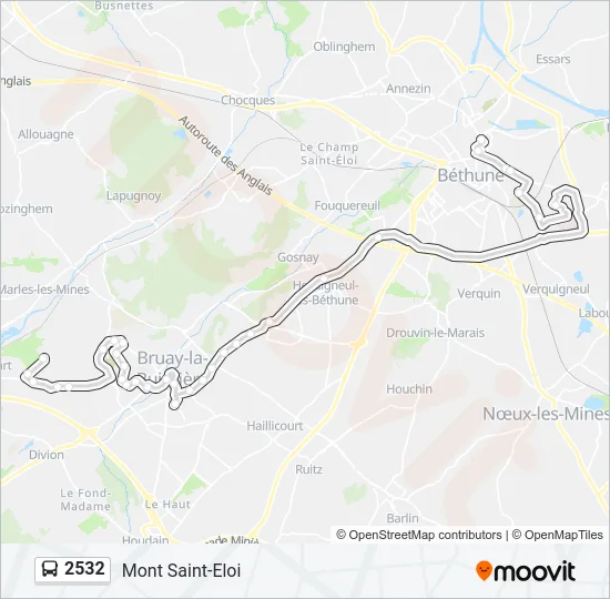2532 Bus Line Map