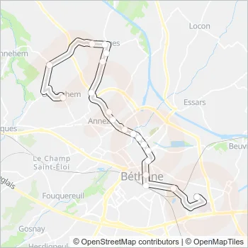 2534 Bus Line Map