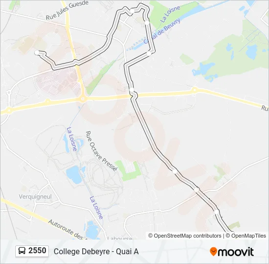 2550 Bus Line Map
