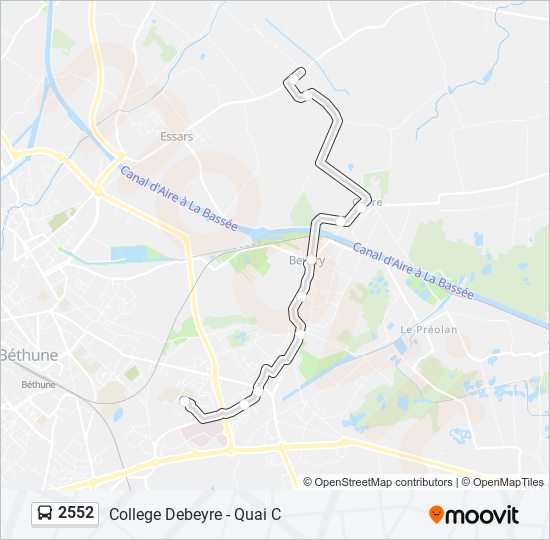 2552 bus Line Map