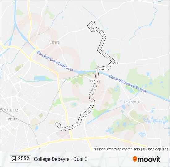 2552 Bus Line Map