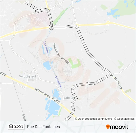 2553 Bus Line Map